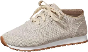 Women Walking Sneaker Tennis Lightweight Gym Workout Breathable Trainer Comfortable Non Slip Solid Color Shoes (White, 9)