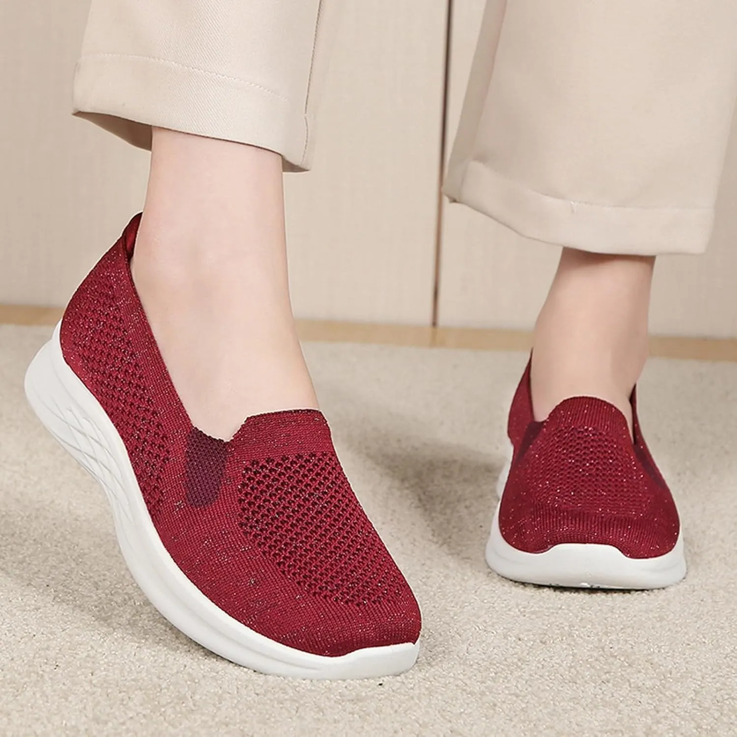 Womens Casual Shoes with Comfortable Design Stylish Thong Sandals Daily Wear Ideal Spring Girls Side Zip Athletic