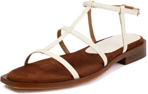 Women's Comfortable Low Heel Summer Open Toe Strappy Flat Gladiator Sandals
