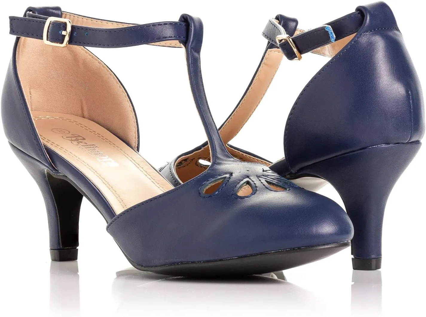 Women's Jamie-01 Vintage Round Toe T-Strap Mary Jane Costume Dress High Heel Swing Shoe with Sexy 3" Heel for Every Flapper