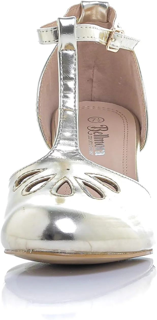 Women's Jamie-01 Vintage Round Toe T-Strap Mary Jane Costume Dress High Heel Swing Shoe with Sexy 3" Heel for Every Flapper