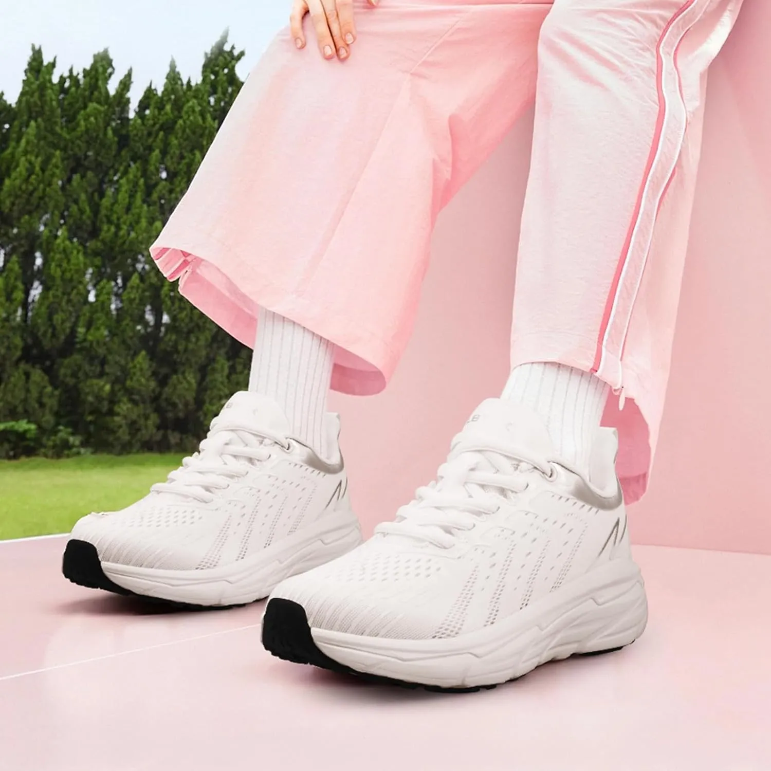 Womens Running Sneakers Tennis Walking Shoes Slip On Lightweight Comfortable Athletic Non Slip Training Workout Sport Gym Shoes