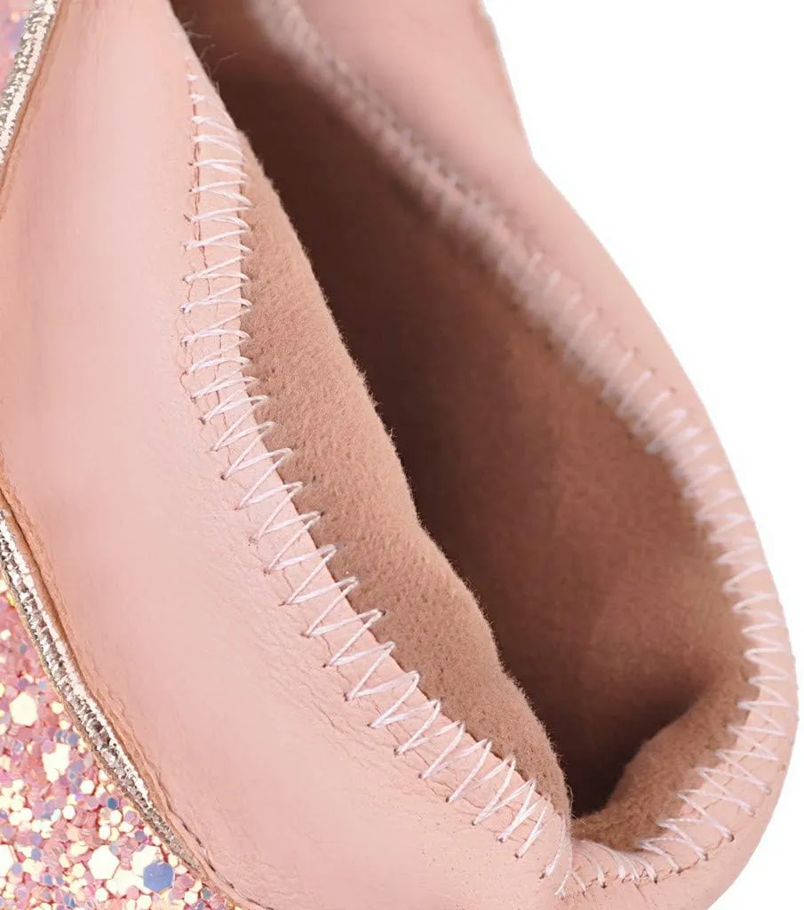 Women's Sequin Glitter Ankle Boots High Heels Pointed Toe Stiletto Heeled Sparkly Wedding Zipper Short Booties Party Shoes