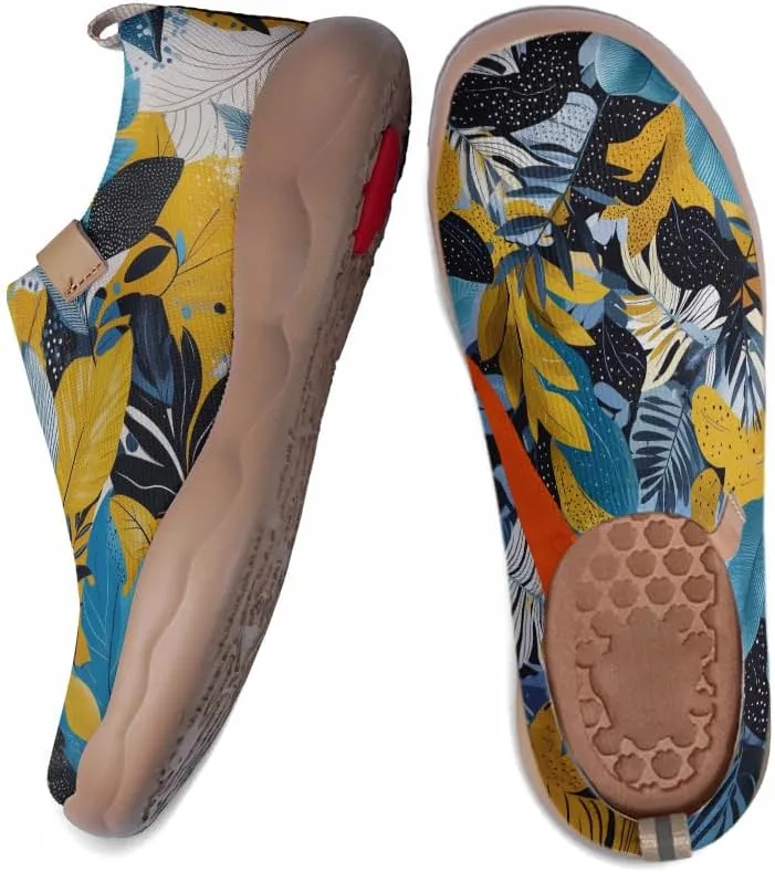 Women's Sneakers Comfort Knitted Slip On Shoes Art Painted Travel Walking Loafers