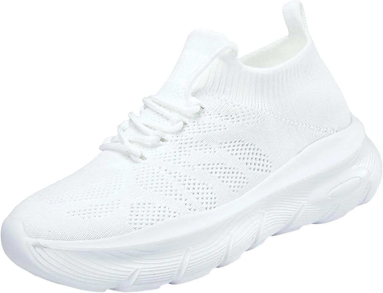 Women's Walking Shoes Breathable Knitted Mesh Running Hiking Sneakers Soft Memory Foam Casual Sport Sneaker
