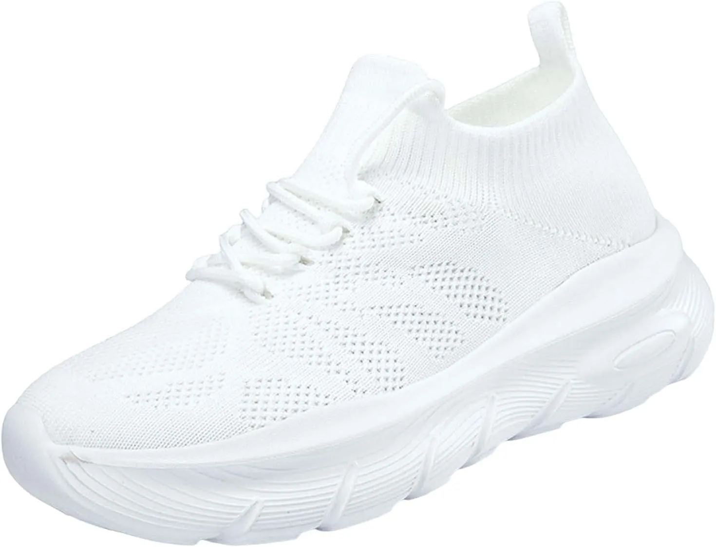 Women's Walking Shoes Breathable Knitted Mesh Running Hiking Sneakers Soft Memory Foam Casual Sport Sneaker