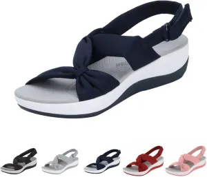 YOLAI Sandals for Women 2025 Orthopedic Arch Support Reduces Pain Comfortable Casual Walking Shoes Orthotic Low Platform Wedges Sandals with Back Strap