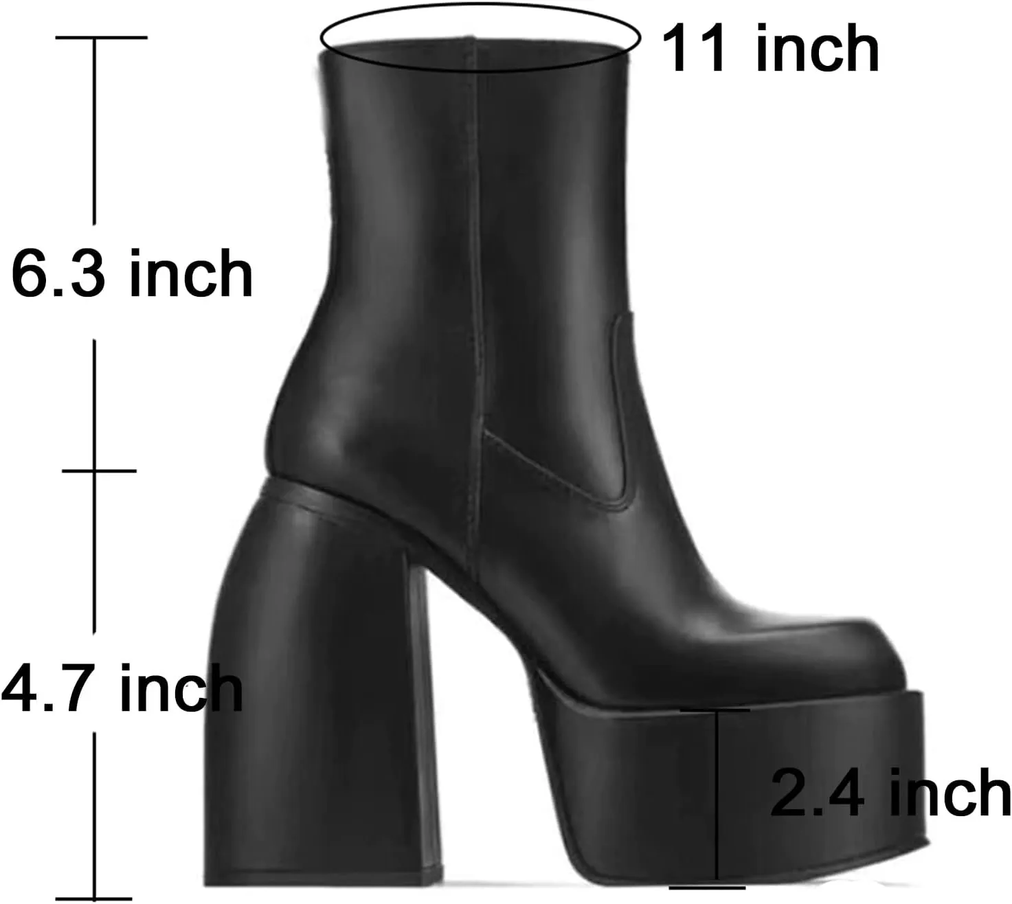 Yolkomo Women's Chunky Heel Knee High Platform Boots