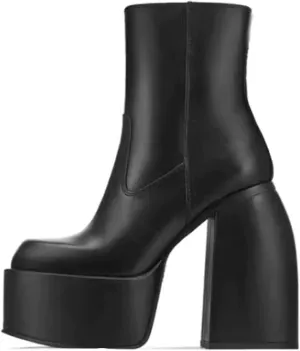 Yolkomo Women's Chunky Heel Knee High Platform Boots